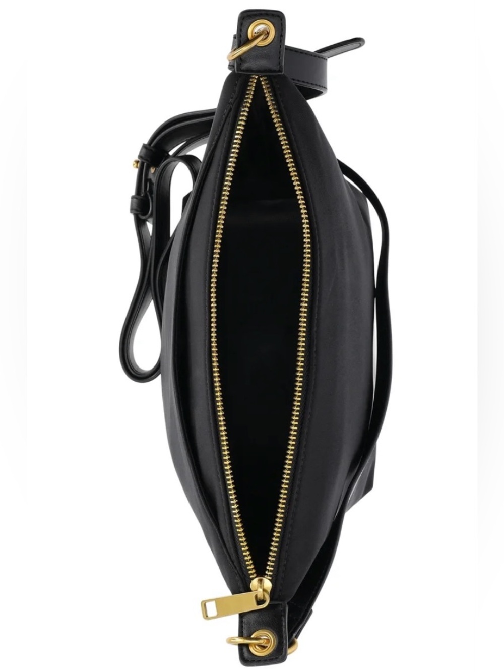 NWT Free Asembly Black Crossbody handbag with Striped Strap - Picture 9 of 10